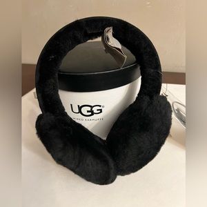 Ugg NWT black wired sheepskin earmuffs